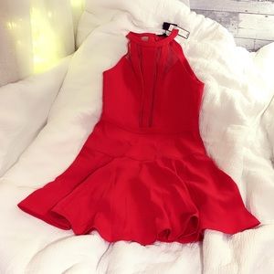 NWT BCBG MaxAzria red mini dress, sz 8